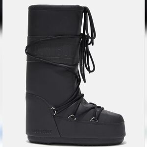 Moon Boot Icon Rubber Boots Moon Boots Black Snow Boot Moon Boot Tall Icon Boots
